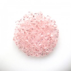 Broušené Bicony Pink, 4 mm, 20 ks