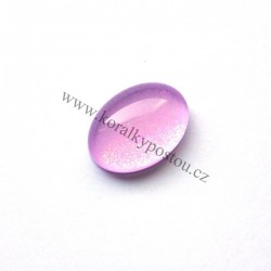 Skleněný kabošon Violet, 18 x...